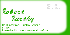 robert kurthy business card